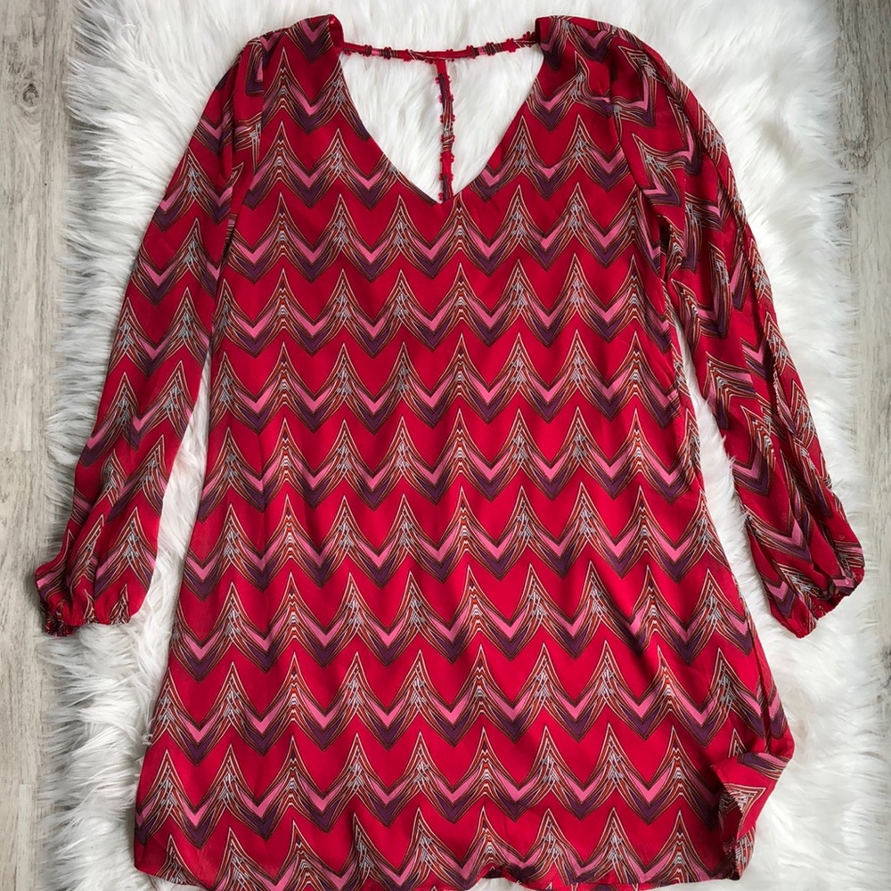 Multicolor Chiffon Midi Dress